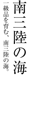 一級品を育む、南三陸の海