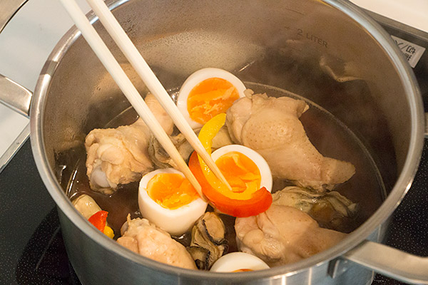 牡蠣ピクルスと鶏手羽元の煮物レシピ5